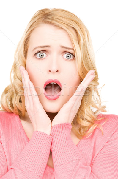 surprised woman face Stock photo © dolgachov