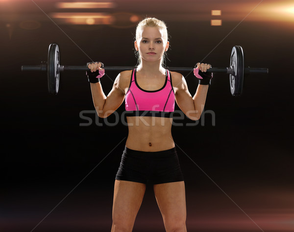 Zdjęcia stock: Kobieta · sztanga · fitness · sportu