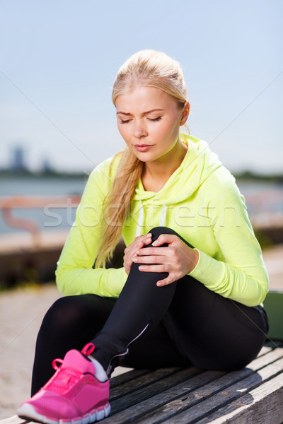 woman doing sports outdoors Stock photo © dolgachov