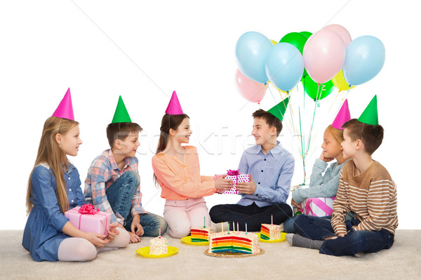 Heureux enfants présente fête d'anniversaire enfance vacances [[stock_photo]] © dolgachov