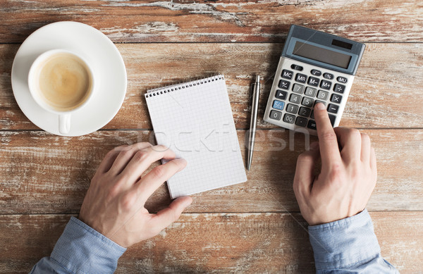 Stockfoto: Handen · calculator · notebook · business · onderwijs