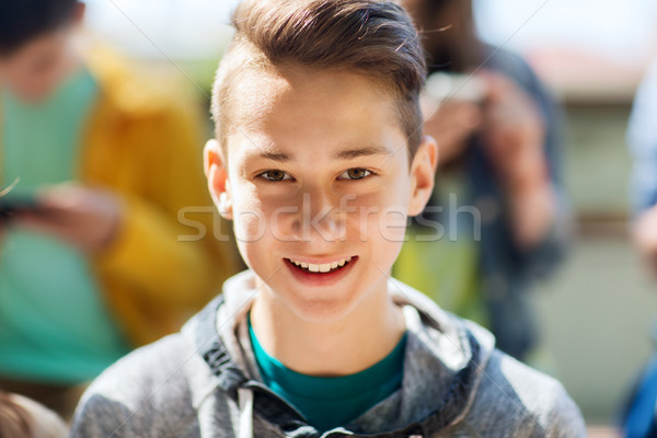 happy teenage boy face Stock photo © dolgachov