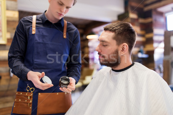 парикмахера волос воск мужчины клиентов Сток-фото © dolgachov