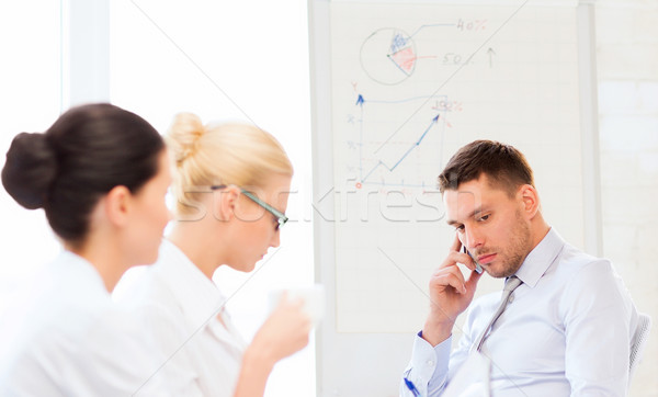 stressed male boss on business meeting Stock photo © dolgachov