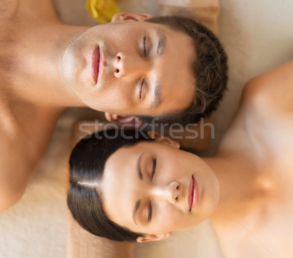 Pareja spa Foto salón masaje nina Foto stock © dolgachov