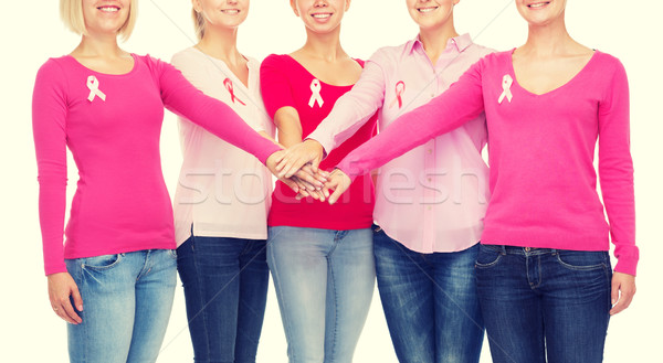 Stock foto: Frauen · Krebs · Bewusstsein · Bänder · Gesundheitswesen