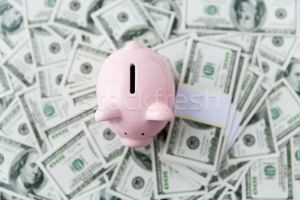Dolar ceny banku piggy górę działalności Zdjęcia stock © dolgachov