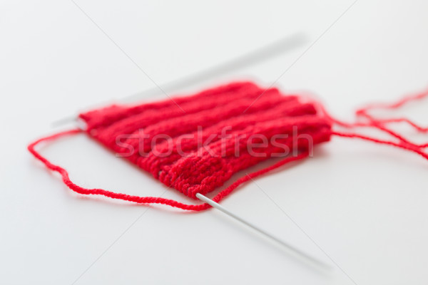 hand-knitted item with knitting needles Stock photo © dolgachov