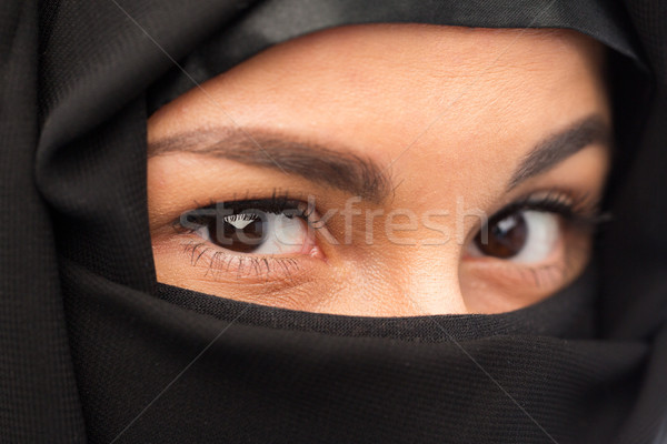  close up of muslim woman in hijab  Stock photo © dolgachov