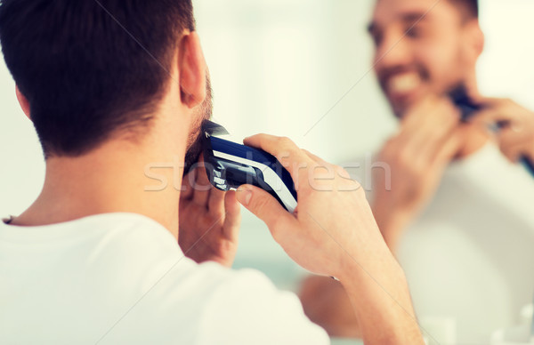 Mann Bart Trimmer Schönheit Menschen Stock foto © dolgachov
