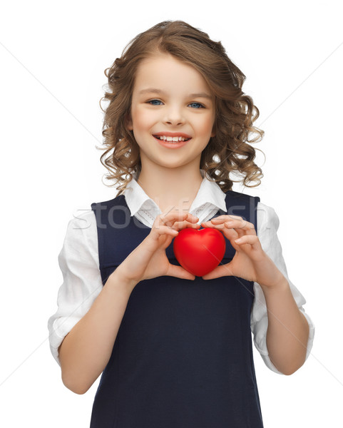 Stock photo: girl with small heart