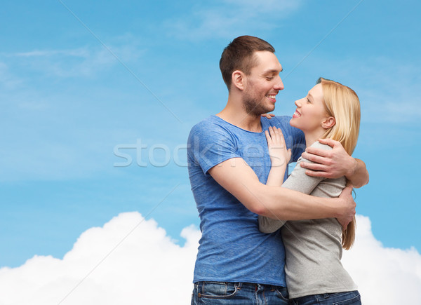 Sonriendo Pareja mirando otro amor Foto stock © dolgachov