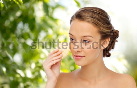 close up of young woman lips Stock photo © dolgachov