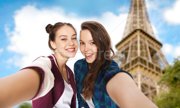 Adolescentes Tour Eiffel personnes Voyage tourisme Photo stock © dolgachov