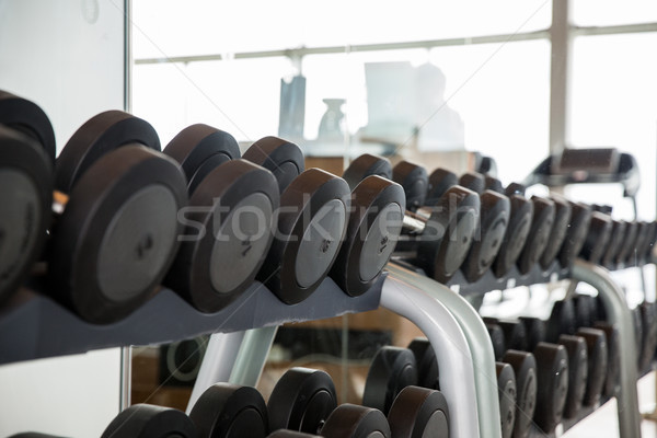 Foto stock: Pesas · artículos · deportivos · gimnasio · fitness · deporte
