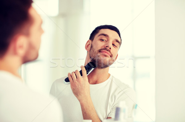 Man baard badkamer schoonheid hygiëne Stockfoto © dolgachov