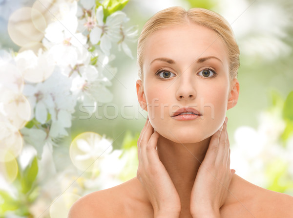 Stock photo: beautiful young woman face