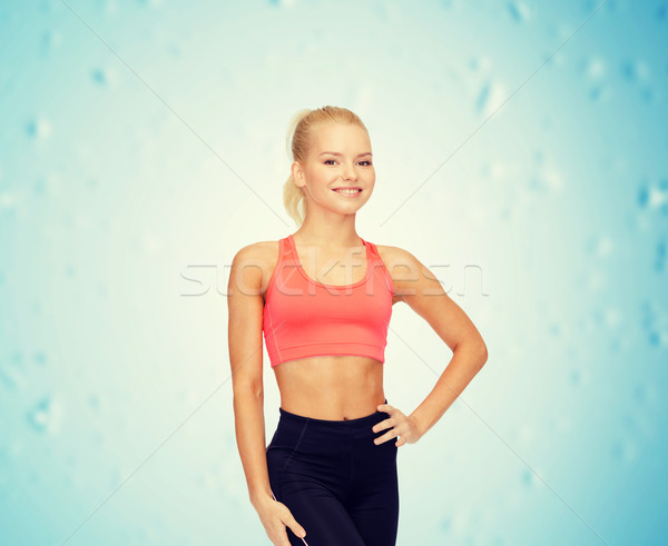 Schönen sportlich Frau Sportbekleidung Fitness Sport Stock foto © dolgachov