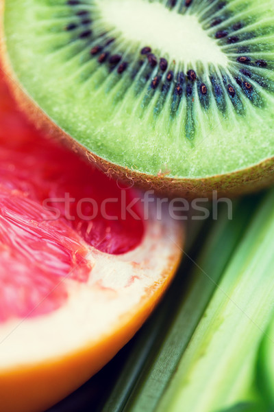 [[stock_photo]]: Kiwi · pamplemousse · tranches · régime · alimentaire