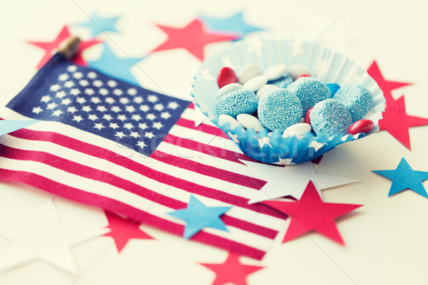 candies with american flag on independence day Stock photo © dolgachov