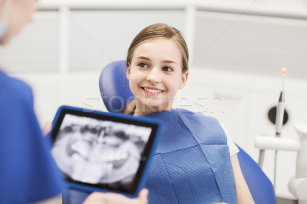 Stockfoto: Tandarts · Xray · meisje · patiënt · mensen