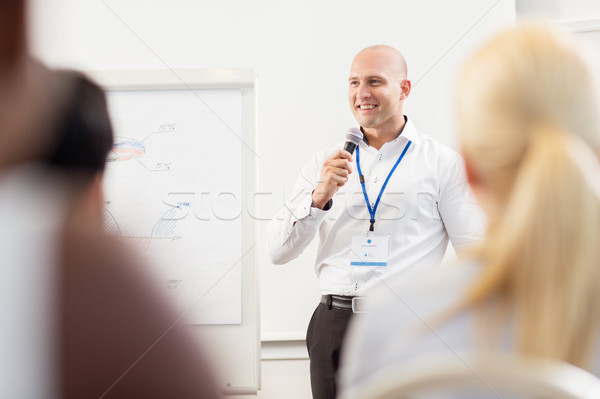 Gruppe Menschen Business Konferenz Bildung Strategie lächelnd Stock foto © dolgachov