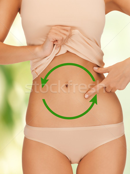 Stock photo: woman showing belly
