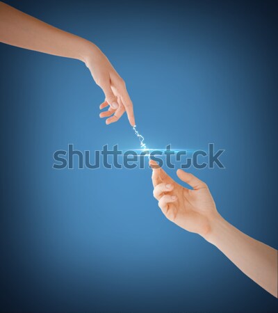woman and man hands Stock photo © dolgachov