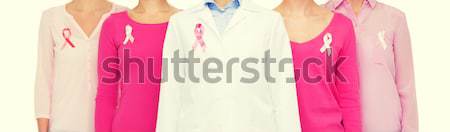 Stock fotó: Közelkép · nők · rózsaszín · pólók · kezek · felső