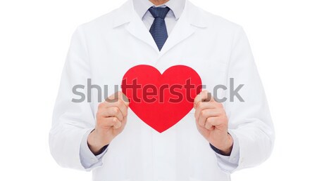 male doctor with red heart Stock photo © dolgachov