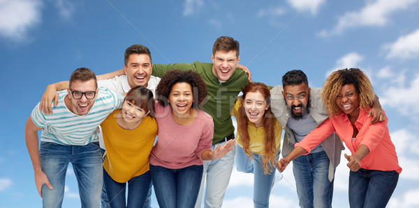 Stock photo: international group of happy smiling people