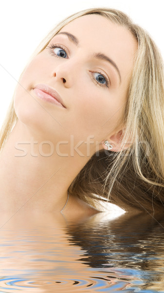 Portre mutlu kadın su saç güzellik Stok fotoğraf © dolgachov