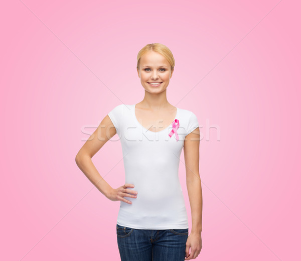 女性 Tシャツ ピンク がん リボン 医療 ストックフォト © dolgachov