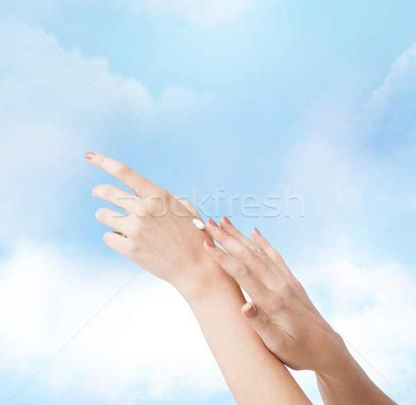 female soft skin hands Stock photo © dolgachov