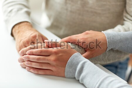 мужчины гей пару рук обручальное кольцо Сток-фото © dolgachov