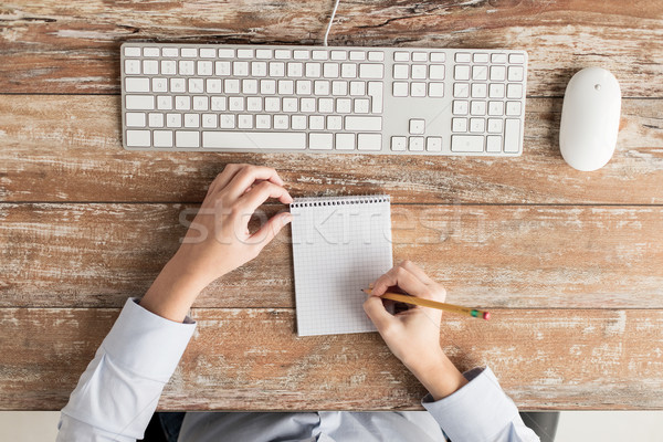 Stockfoto: Handen · notebook · toetsenbord · business · onderwijs