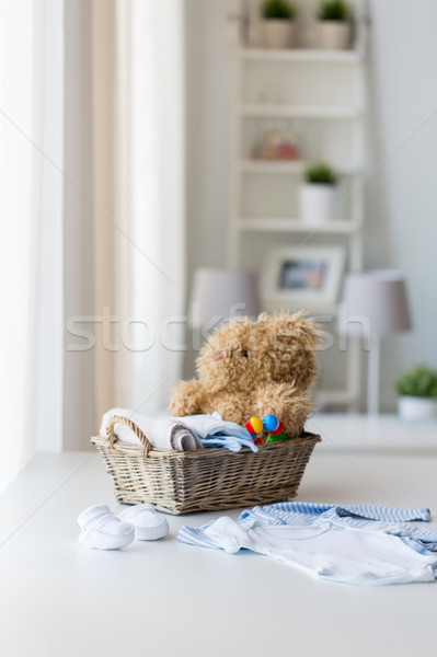 Baby ubrania zabawki macierzyństwo Zdjęcia stock © dolgachov