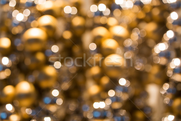 Gouden christmas decoratie guirlande kralen vakantie Stockfoto © dolgachov