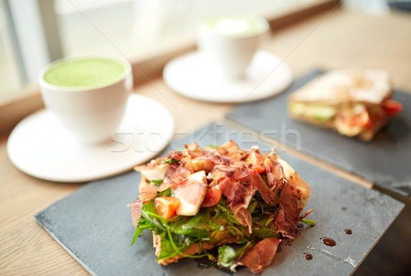 Foto stock: Prosciutto · presunto · salada · pedra · prato · restaurante · de · comida