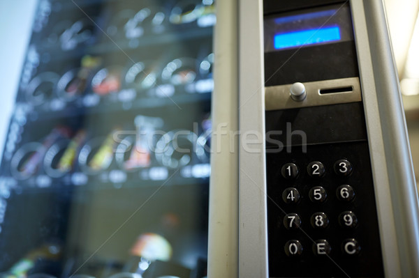 Foto stock: Máquina · expendedora · teclado · operación · panel · vender · tecnología