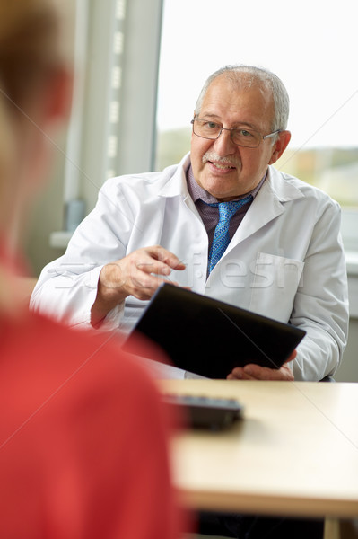 senior doctor and patient at womens health clinic Stock photo © dolgachov