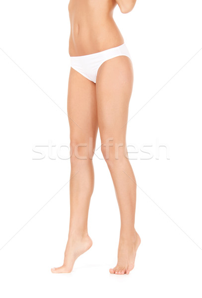 Stockfoto: Vrouwelijke · benen · witte · bikini · slipje · foto