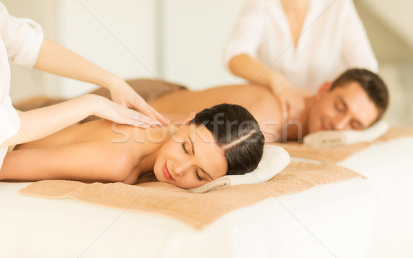 Para spa zdjęcie salon kobieta ręce Zdjęcia stock © dolgachov