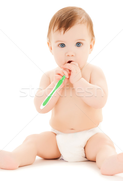 Foto stock: Curioso · bebé · brillante · Foto · familia