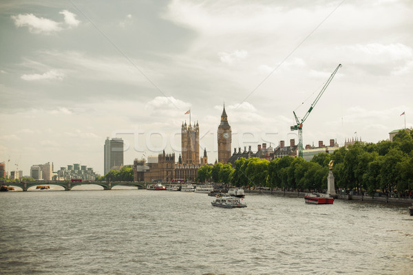 Stock photo: Houses of Parliament and Westminster bridge