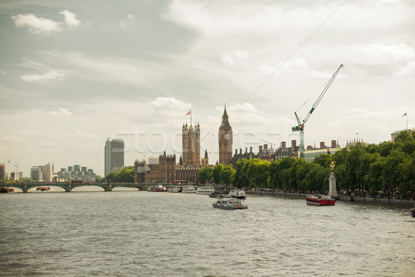 Evler parlamento westminster köprü İngiltere Londra Stok fotoğraf © dolgachov