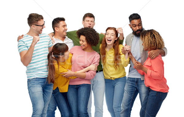 Nemzetközi csoport boldog mosolyog emberek diverzitás Stock fotó © dolgachov