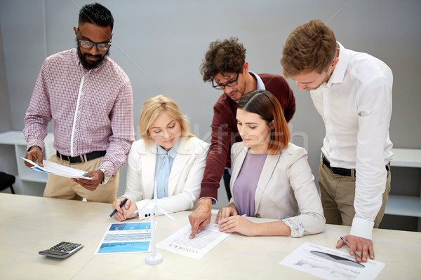 business people discussing green energy project Stock photo © dolgachov