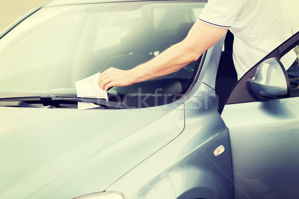 parking ticket on car windscreen Stock photo © dolgachov