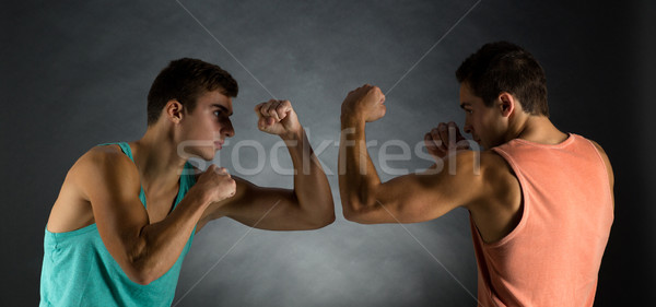 Młodych mężczyzn wrestling sportu konkurencja siła ludzi Zdjęcia stock © dolgachov